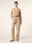 Tracy Wide Pants in Blush Beige Wool Batavia | Jacob Cohën