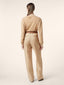 Tracy Wide Pants in Blush Beige Wool Batavia | Jacob Cohën | Details 3