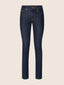 Kimberly Skinny 5 Pocket Jeans in Dark Blue Cotton and Lyocell Comfort Denim with Rinse Wash | Jacob Cohën