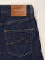 Kimberly Skinny 5 Pocket Jeans in Dark Blue Cotton and Lyocell Comfort Denim with Rinse Wash | Jacob Cohën