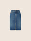 Midi Skirt in Dark Blue Recycled Cotton Denim | Jacob Cohën