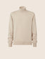 Long-sleeve Turtleneck Knit Sweater in Almond Cashmere | Jacob Cohën