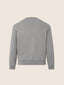 Grey mélange cotton crew-neck sweatshirt with Milano Cortina print | Jacob Cohën