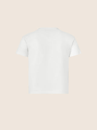 White cotton T-shirt with pocket