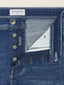 Bard Regular-Slim 5 Pocket Jeans in Medium Blue Super Stretch Denim | Jacob Cohën | Details 4