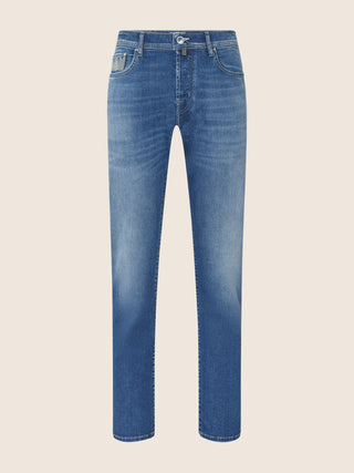 Bard Regular-Slim 5 Pocket Jeans in Light Blue Super Stretch Denim