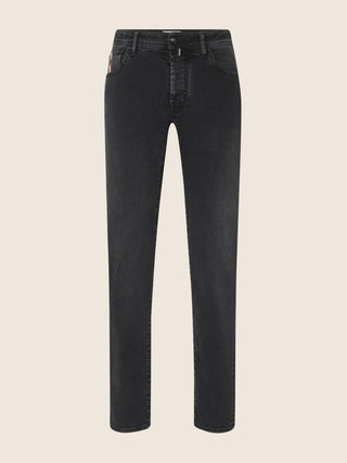 Bard Regular-Slim 5 Pocket Jeans in Grey Power Stretch Denim
