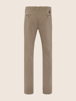 Pantalone chino slim Bobby in gabardina stretch khaki