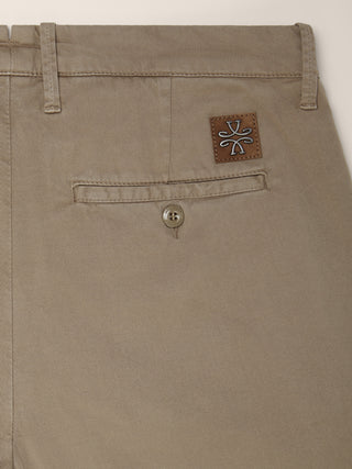 Pantalone chino slim Bobby in gabardina stretch khaki