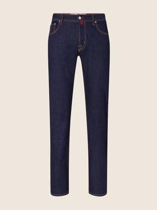 Bard Regular-Slim 5 Pocket Jeans in Dark Blue Super Stretch Denim