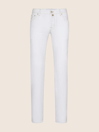 Nick Slim 5 Pocket Jeans in White Stretch Bull Denim