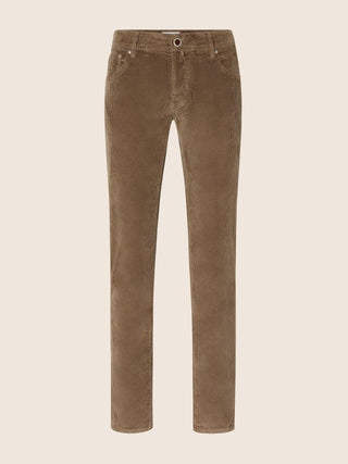 Nick Slim 5 Pocket Pants in Nut-Brown Cotton and Modal Stretch Corduroy