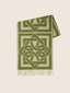 Scarf in White and Green Wool-Cashmere Jacquard | Jacob Cohën