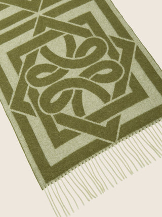 Jacquard Wool and Cashmere Scarf
