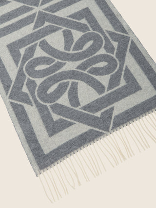 Jacquard Wool and Cashmere Scarf