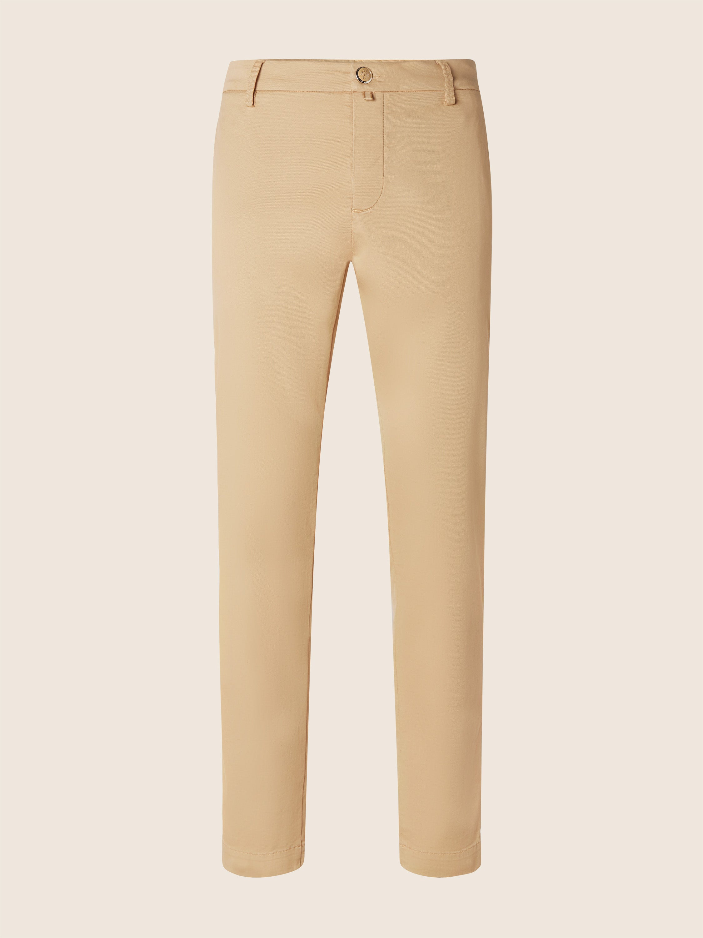Gray Regular Chino Pants in Sugar Cane Cotton and Lyocell Stretch