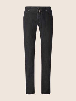Nick Slim Super-Slim 5 Pocket Jeans in Black Super Stretch Denim with Rinse Wash