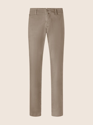 Bobby Slim Chino Pants in Dove Grey Honeycomb Stretch Cotton