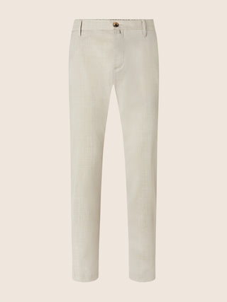 Gray Regular Chino Pants in Beige Comfort Wool