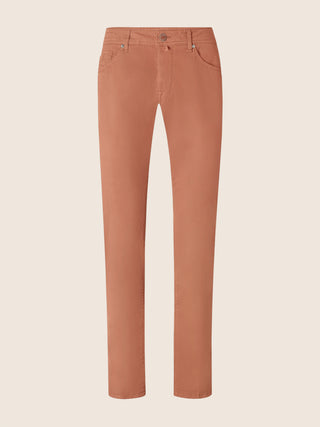Nick Slim 5 Pocket Pants in Argan Oil Brown Stretch Gabardine