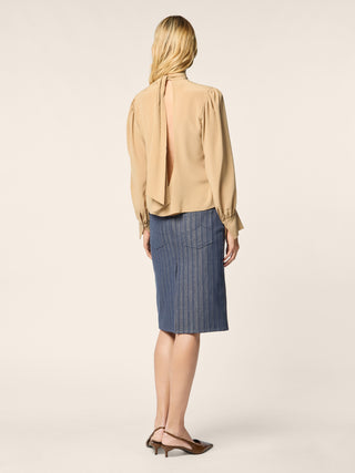 Herringbone Canvas Skirt