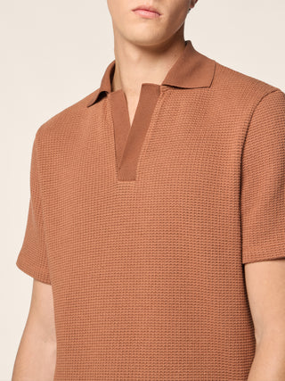 Poloshirt in Jersey aus Baumwoll-Seide