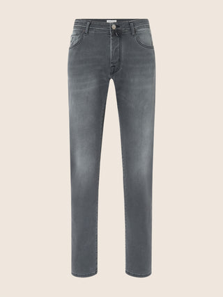 5-Pocket-Jeans Bard Regular Slim aus dunkelgrauem Power Stretch Denim mit Vintage-Waschung