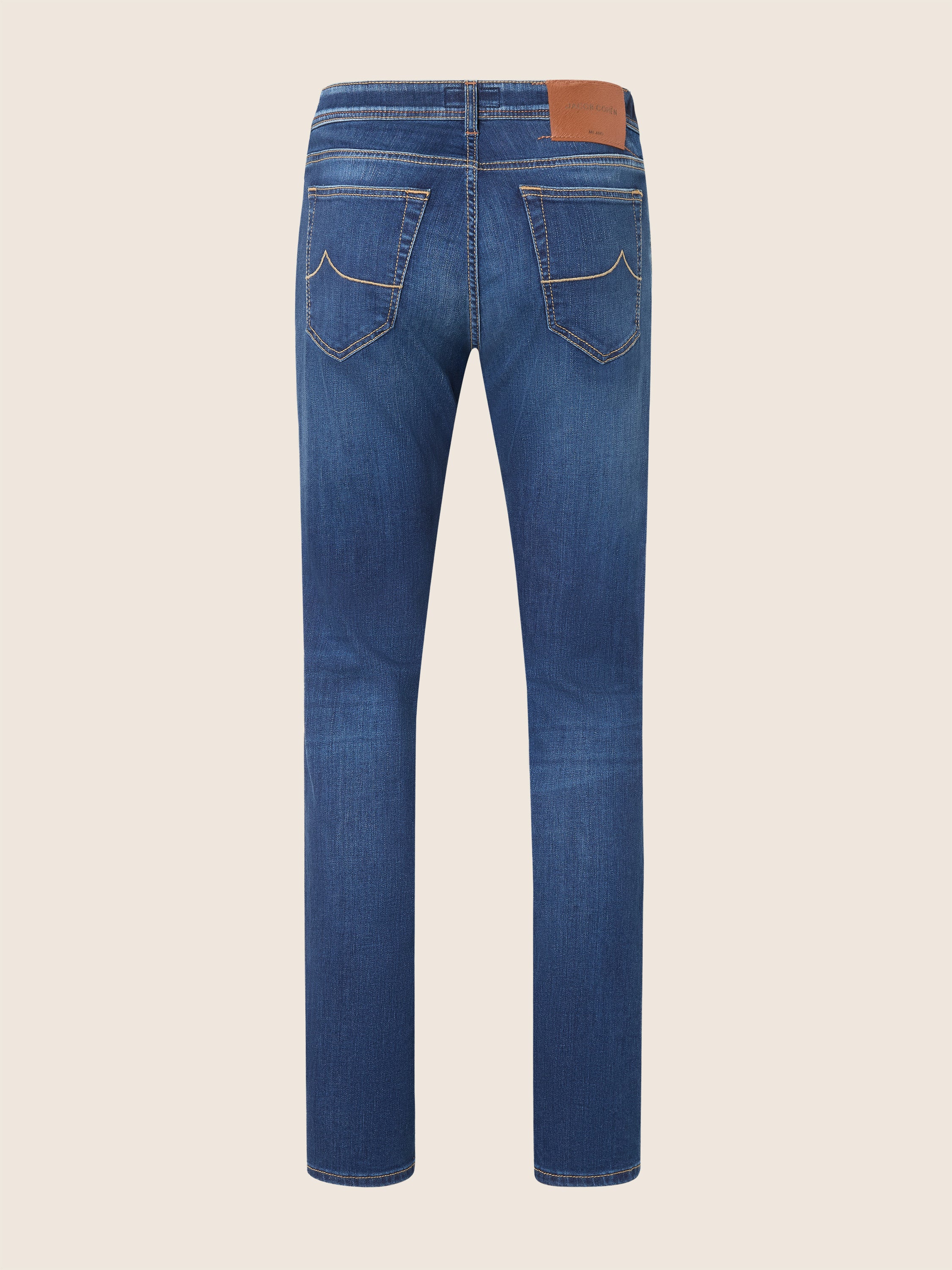 Nick Slim 5 Pocket Jeans in Medium Blue Super Stretch Denim with