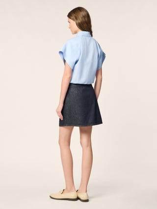 Cotton-Lyocell Denim Skirt