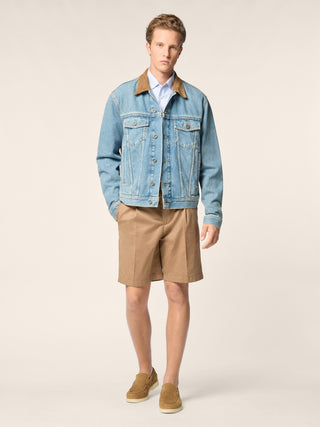 Giubbino in denim di cotone