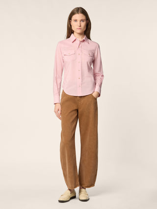 mauve dress shirt Contrast-Stitch Just enough stretch for all Poplin Western Shirt - 38