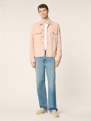 Giubbino in pelle scamosciata