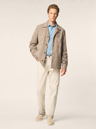 Cashmere Canvas Overshirt