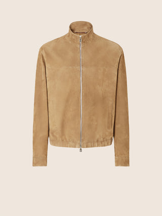 Zipped Jacket in Liquorice Lambskin