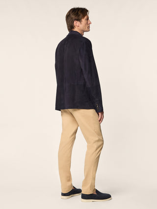 Blazer in pelle scamosciata