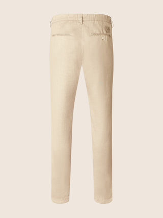 Gray – Pantaloni in gabardina stretch cotone-lino