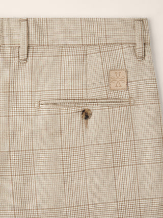 Lucas - Pants in Cashmere and Silk Prince of Wales