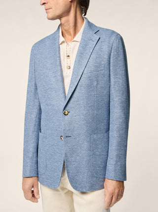 Blazer in jersey lino-cotone-seta