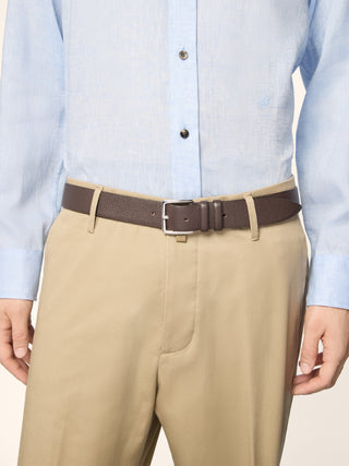 Cintura in pelle granata