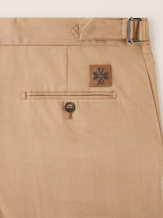 Ollie –  Bermudas Wool and Cotton Herringbone Fabric