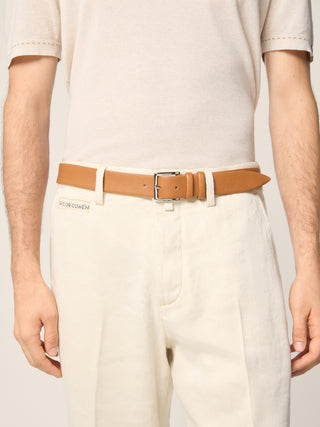 Cintura in pelle granata