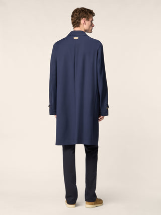 Technical Wool and Silk Coat Loro Piana