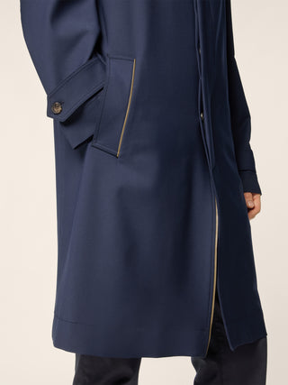 Technical Wool and Silk Coat Loro Piana