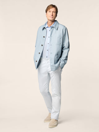 Bobby - Slim Chino Pants in Honeycomb Stretch Cotton