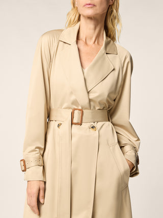 Technical Wool Gabardine Trench Coat