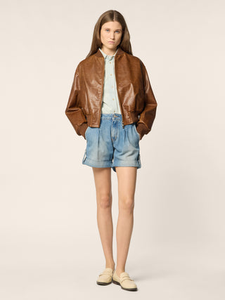 Jenny – Shorts in Denim aus Baumwolle und Lyocell