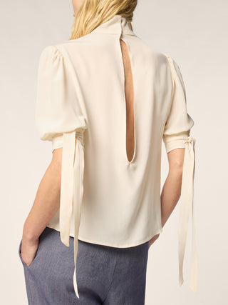 Blusa in chiffon di seta