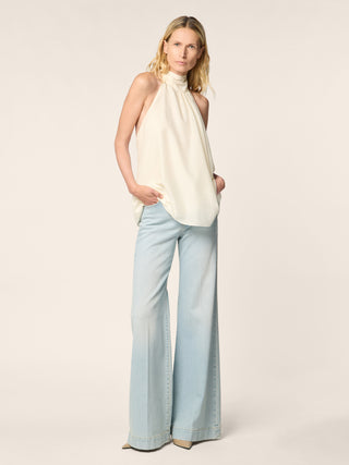 Wool and Silk Chiffon Top