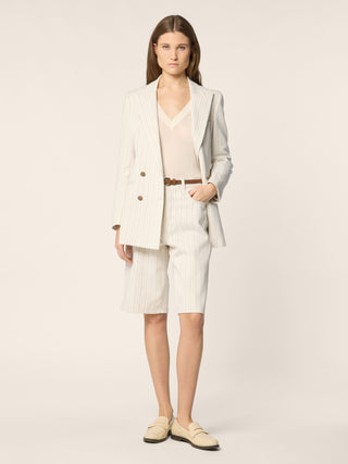 Herringbone Cotton-Hemp Canvas Blazer