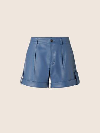 Jenny Short Pants in Cerulean Blue Nappa Leather